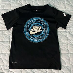 Nike Black Tee with Blue Circular Design
